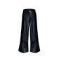 【24s Nov.】Matte PU Loose-Fit Pants