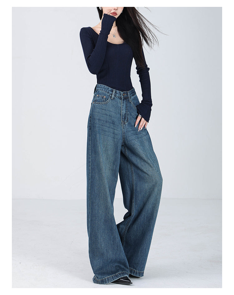 【24s Sep.】American Blue Loose Wide Leg Jeans ArtsKoreanMan