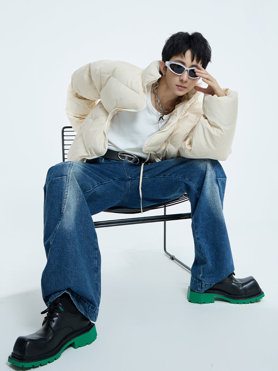 【23s September.】Irregular Zipper Design Padded Jacket -L ArtsKoreanMan