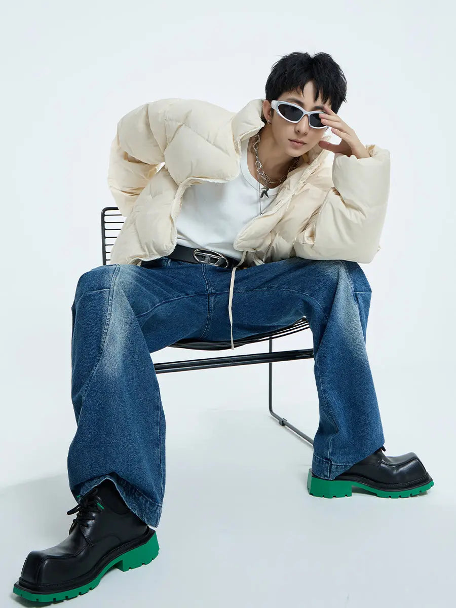 【23s September.】Irregular Zipper Design Padded Jacket ArtsKoreanMan