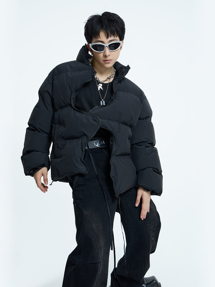 【23s September.】Irregular Zipper Design Padded Jacket -L ArtsKoreanMan