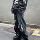 【25s Mar.】Street Retro Patchwork Ripped Camouflage Jeans