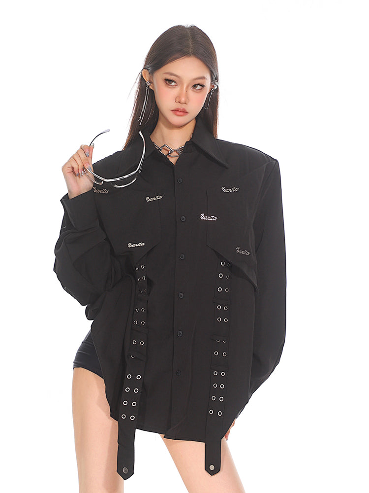 【24s Oct.】Deconstructed Metal Design Oversized Shirt ArtsKoreanMan