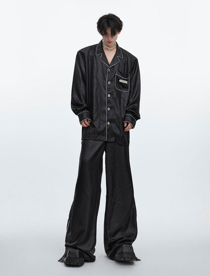 【24s Aug.】High-end Ice Silk Loungewear Pajamas Set