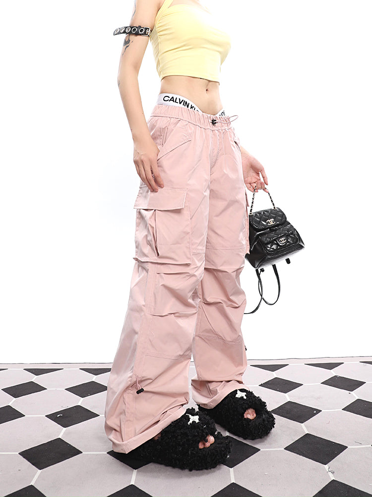 【23s December.】Drawstring Cuffs Pleated Cargo Pants
