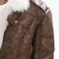 【25s Jan.】Vintage American Plush Patchwork Leather Jacket