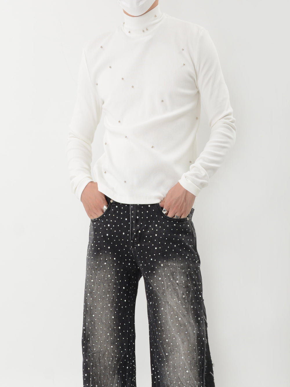【24s Nov.】Metallic Pearl Embellished Bottoming Shirt ArtsKoreanMan