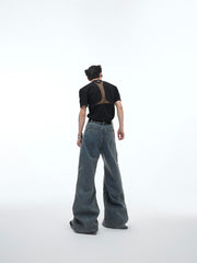 【24s April.】Mesh Hollow Retro Gradient Jeans ArtsKoreanMan