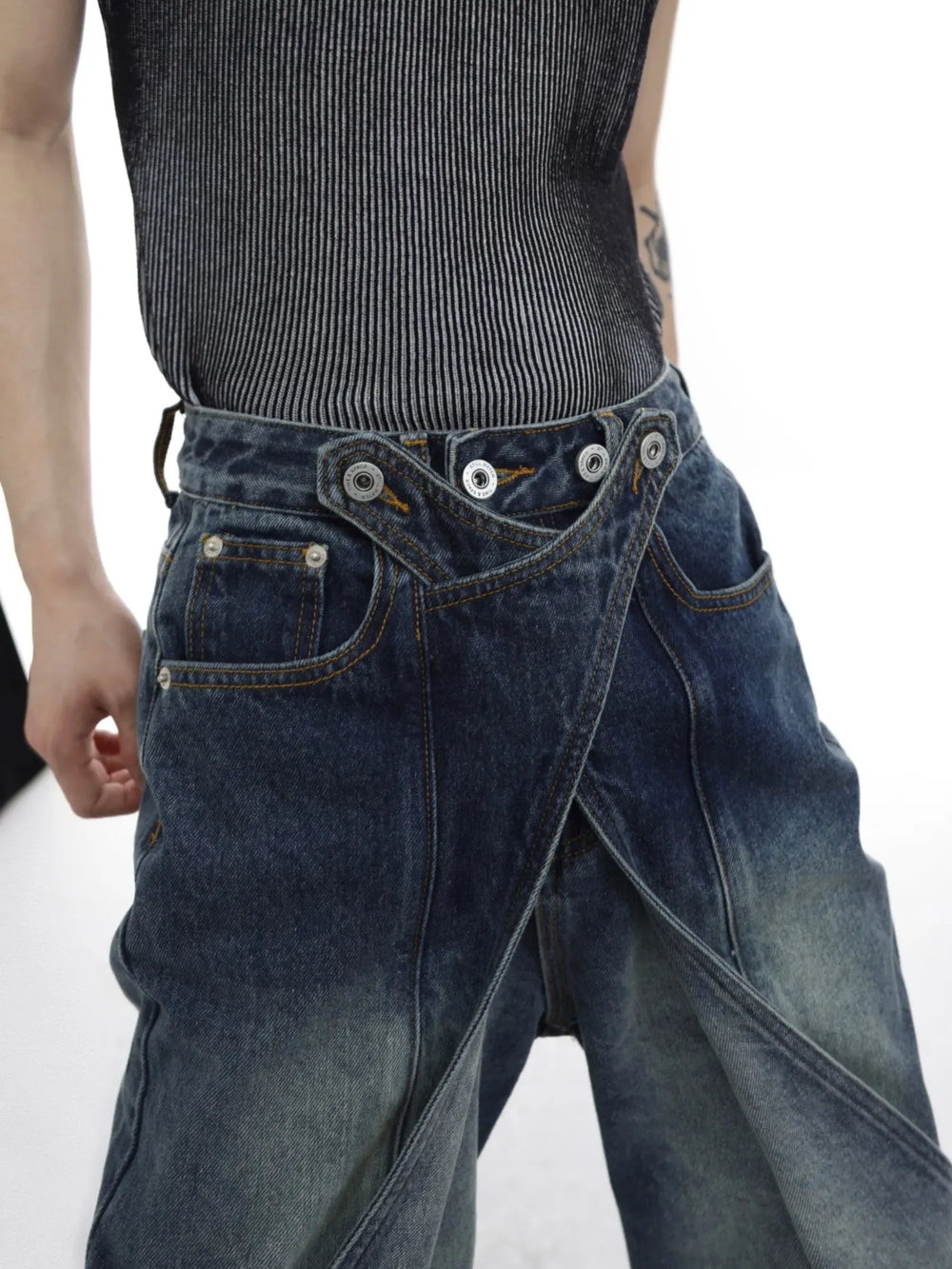 【23s Jun.】Distressed Wide Leg Jeans ArtsKoreanMan