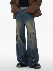 【24s April.】Distressed Washed Deconstructed Patchwork Jeans ArtsKoreanMan