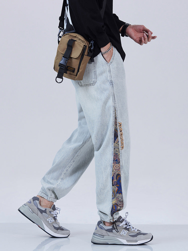 【23s September.】Side Panel Embroidered Jeans