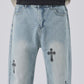 【23s September.】Cross Print Jeans