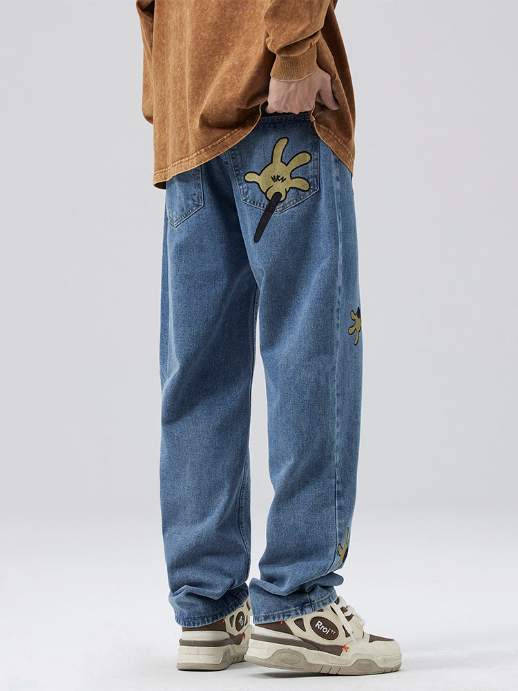 【23s September.】Pattern Embroidered Jeans