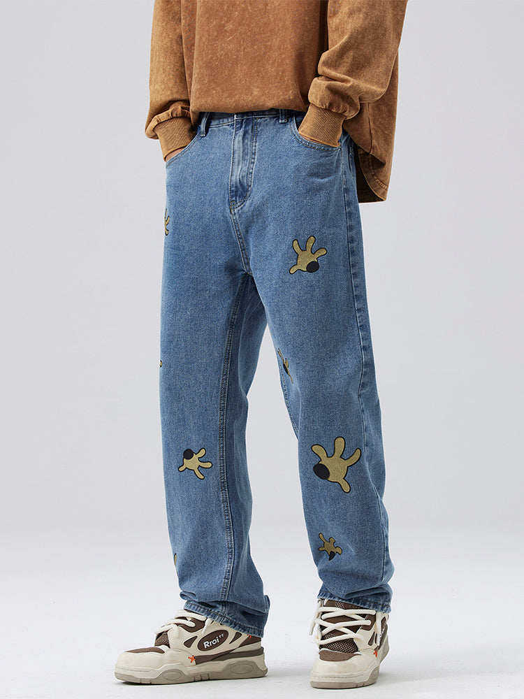【23s September.】Pattern Embroidered Jeans