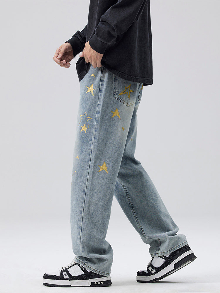 【23s September.】Star Embroidery Jeans