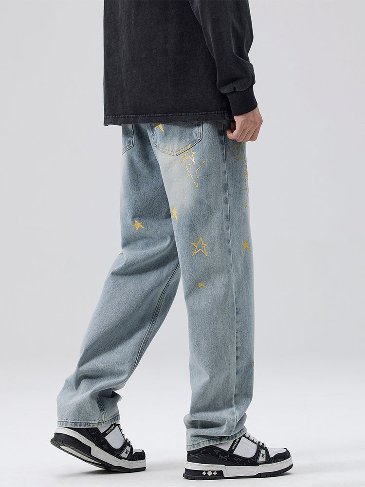 【23s September.】Star Embroidery Jeans