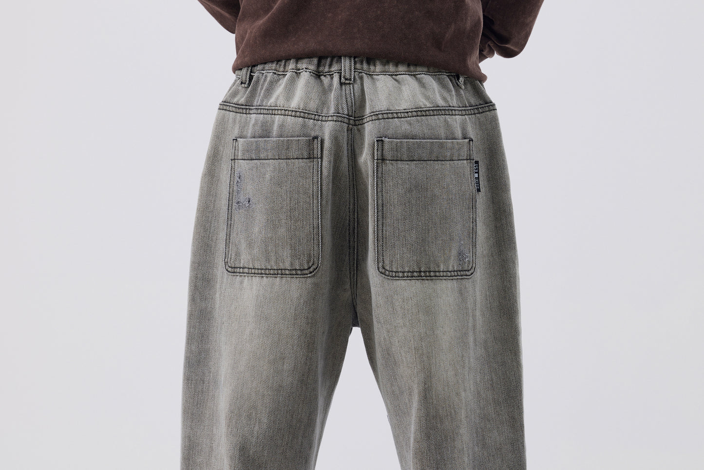 【23s September.】Two-Tone Front And Back Patchwork Jeans