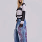 【25s Aug.】Embroidered Totem Mid-Rise Wide-Leg Jeans