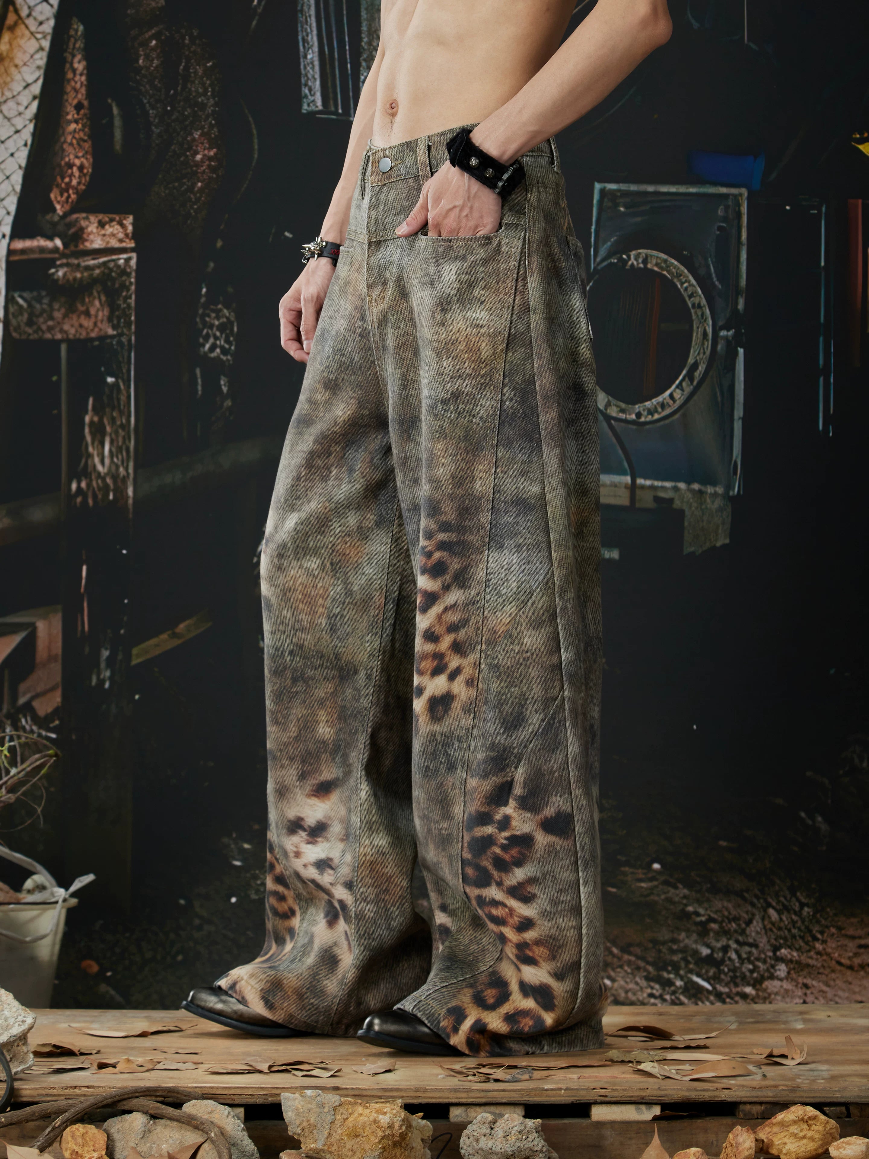 3D Printed Distressed Leopard Scimitar Pants