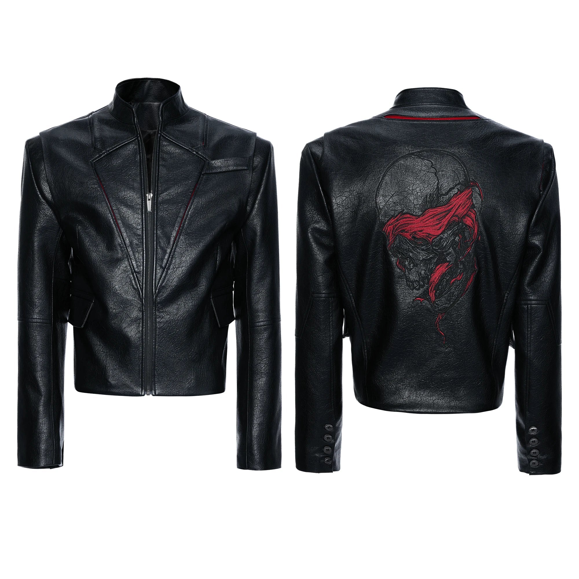 Inferno Vein Cracked Leather Jacket