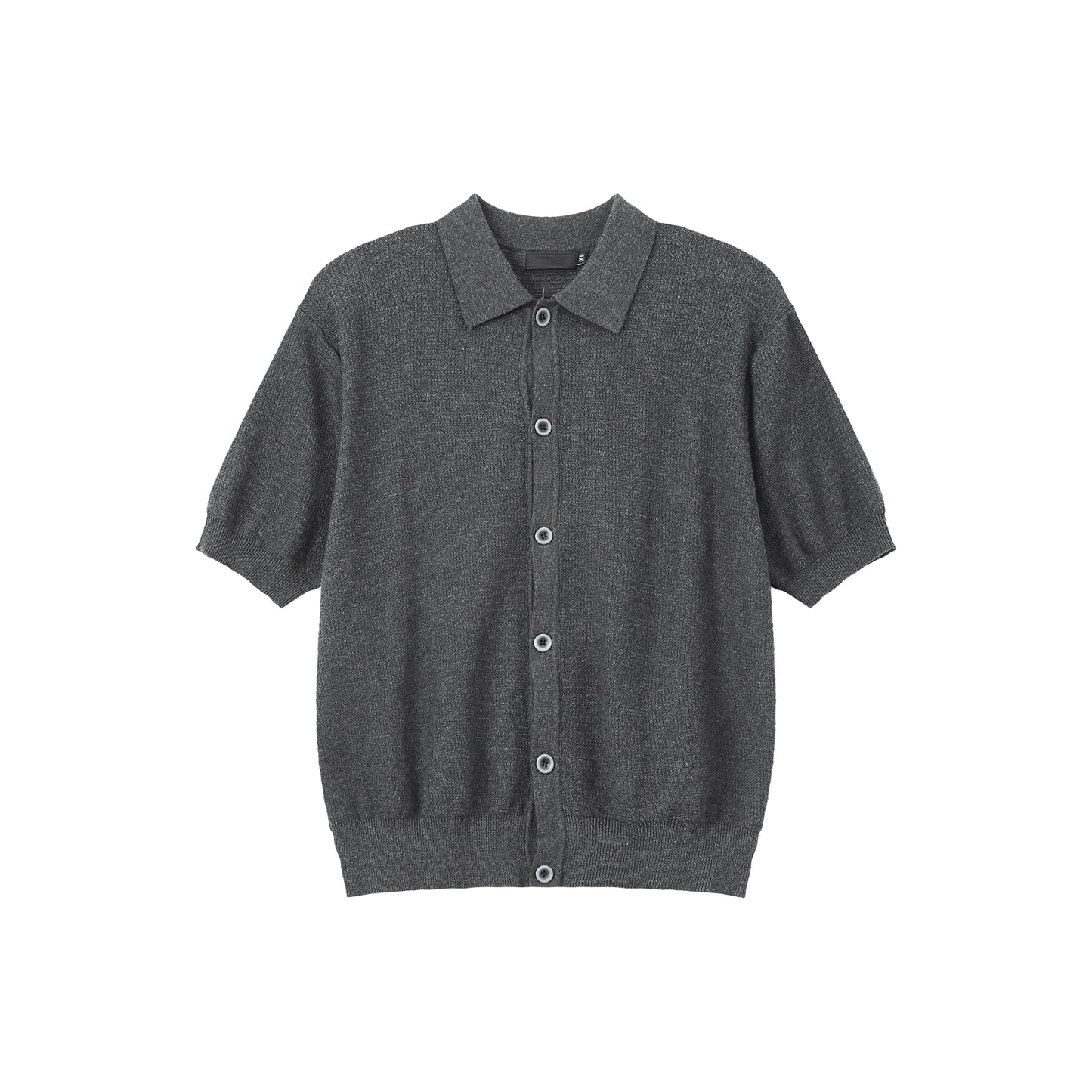 【25s Aug.】Vintage Lapel Button-Down Knitted T-Shirt