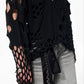 【25 Apr.】Hollow Pearl Embellished Hooded Sweater