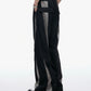 【25s Aug.】Colorblock Patchwork Flared Tailored Pants