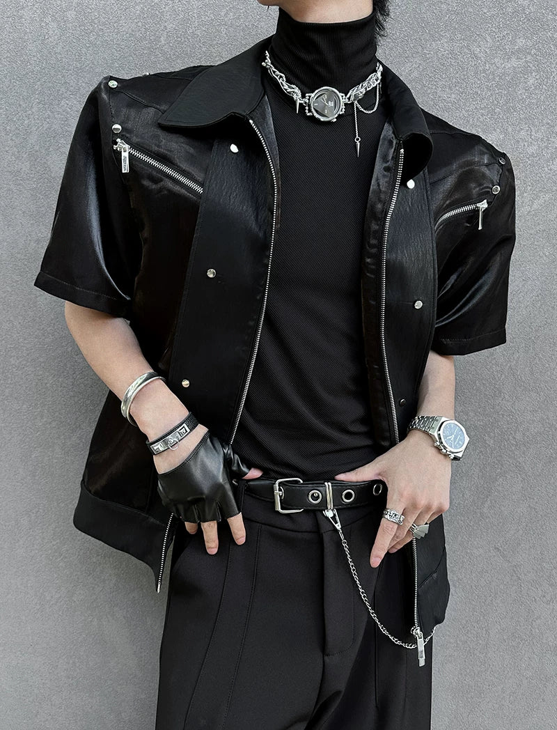 High-Street Turn-Down Collar Shirt