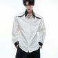 【25s Aug.】Sequined Contrast Lapel Shirt
