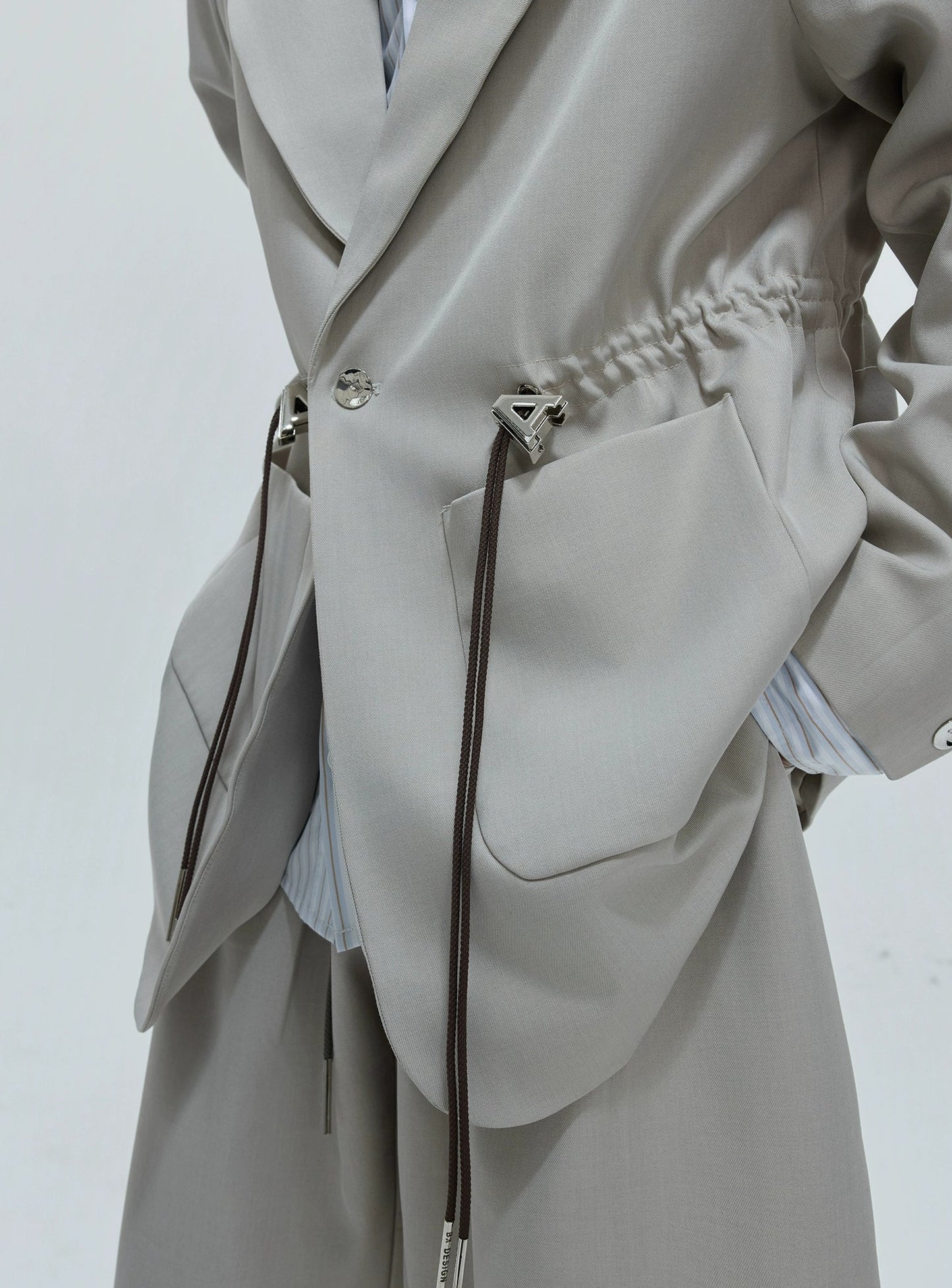 【25s Nov.】Drawstring Waist Padded Shoulder Suit/ Trousers