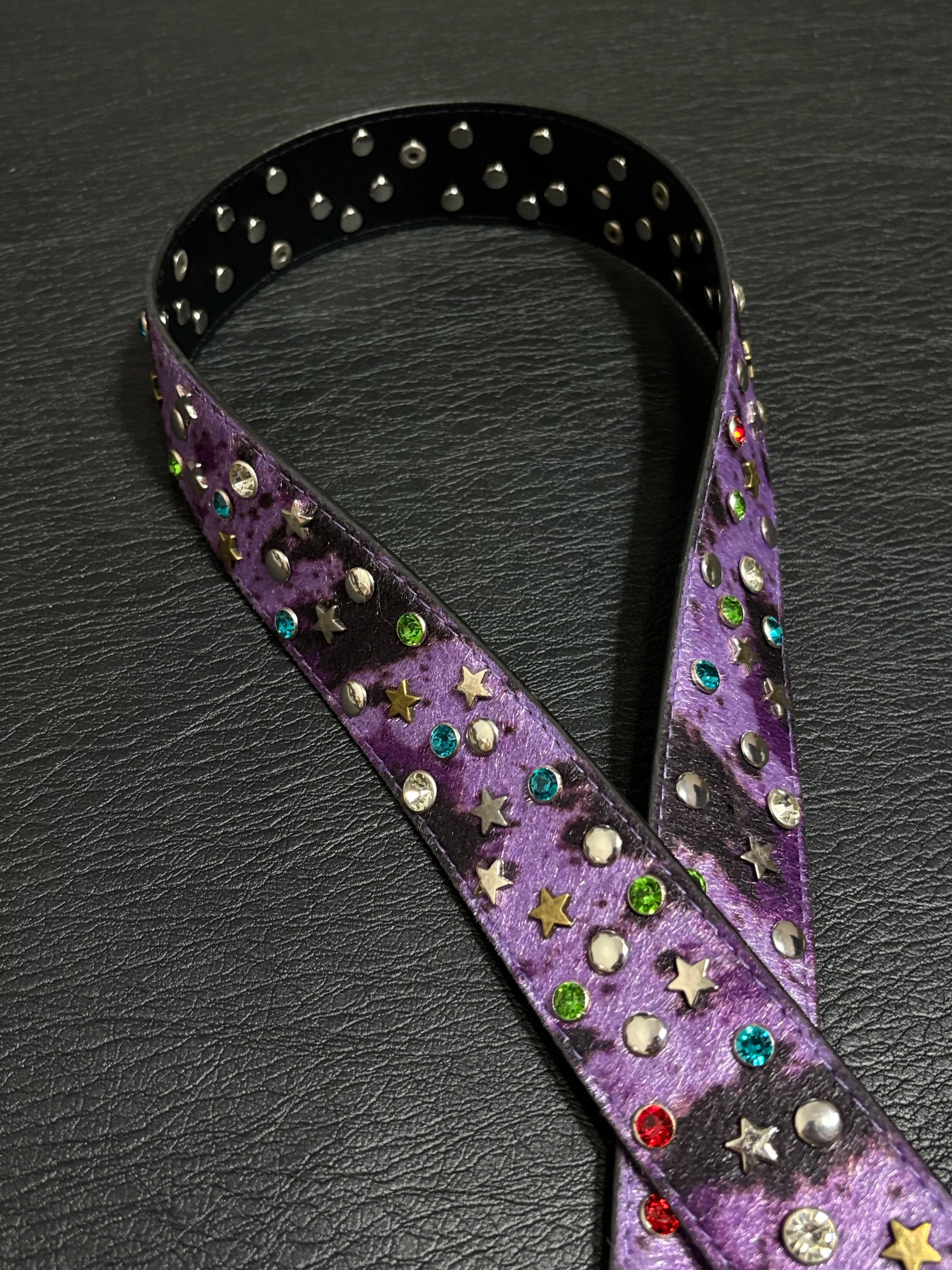 Vintage Purple Leopard Gem Belt