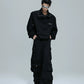 【25s Oct.】Casual Stand Collar Cropped Sweatshirt/Ribbon Pocket Pants