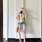 【25s Aug.】Knit Halter V-Neck Cold Shoulder Sleeveless Top