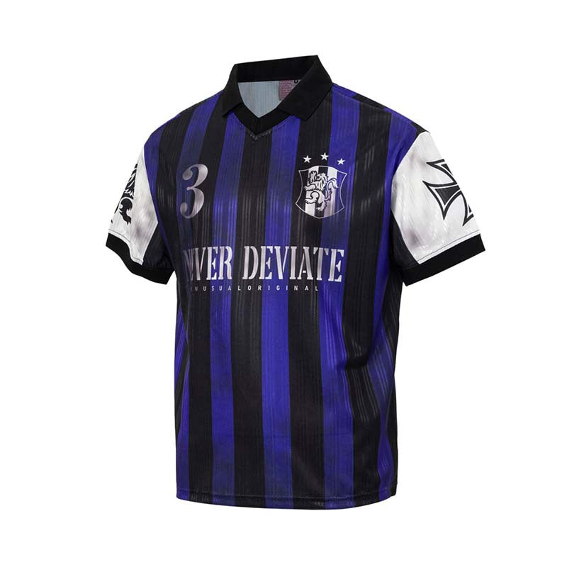 Vintage Badge Stripe Polo Jersey Tee