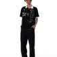 【25s Aug.】Gothic Print Polo Waffle Knit Short Sleeve