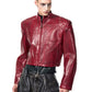 【25s Sep.】Cool Motorcycle Stand Collar Leather Jacket