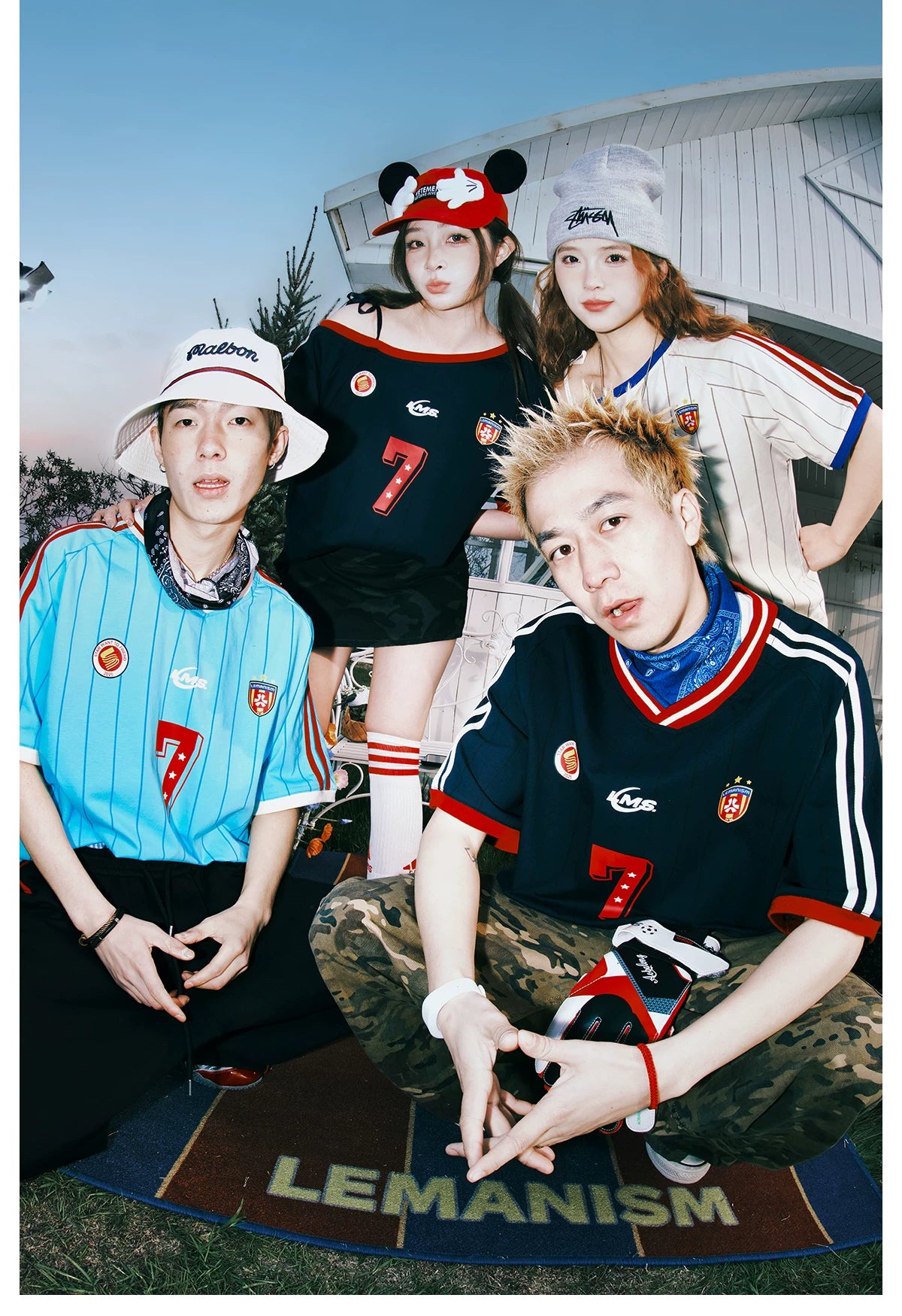 Contrast V-Neck Sports Jersey Tee