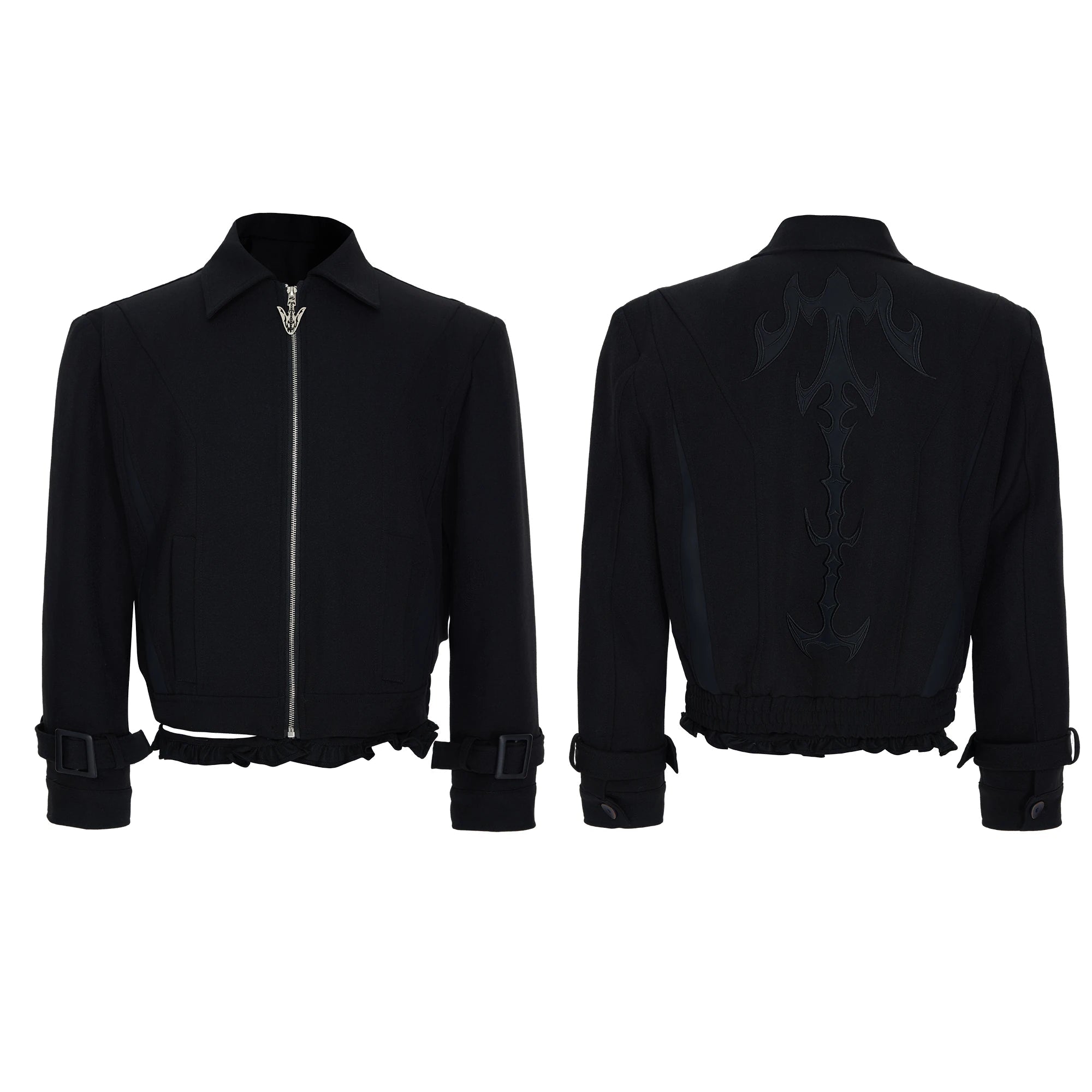 Spine Heavy Embroidered Patchwork Jacket