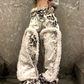 【25s Nov.】Leopard Print Plush Patchwork Jeans