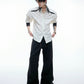 【25s Aug.】Sequined Contrast Lapel Shirt