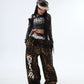 【25s Jul.】Fake Two-piece Lace Ruffled Patchwork Pants