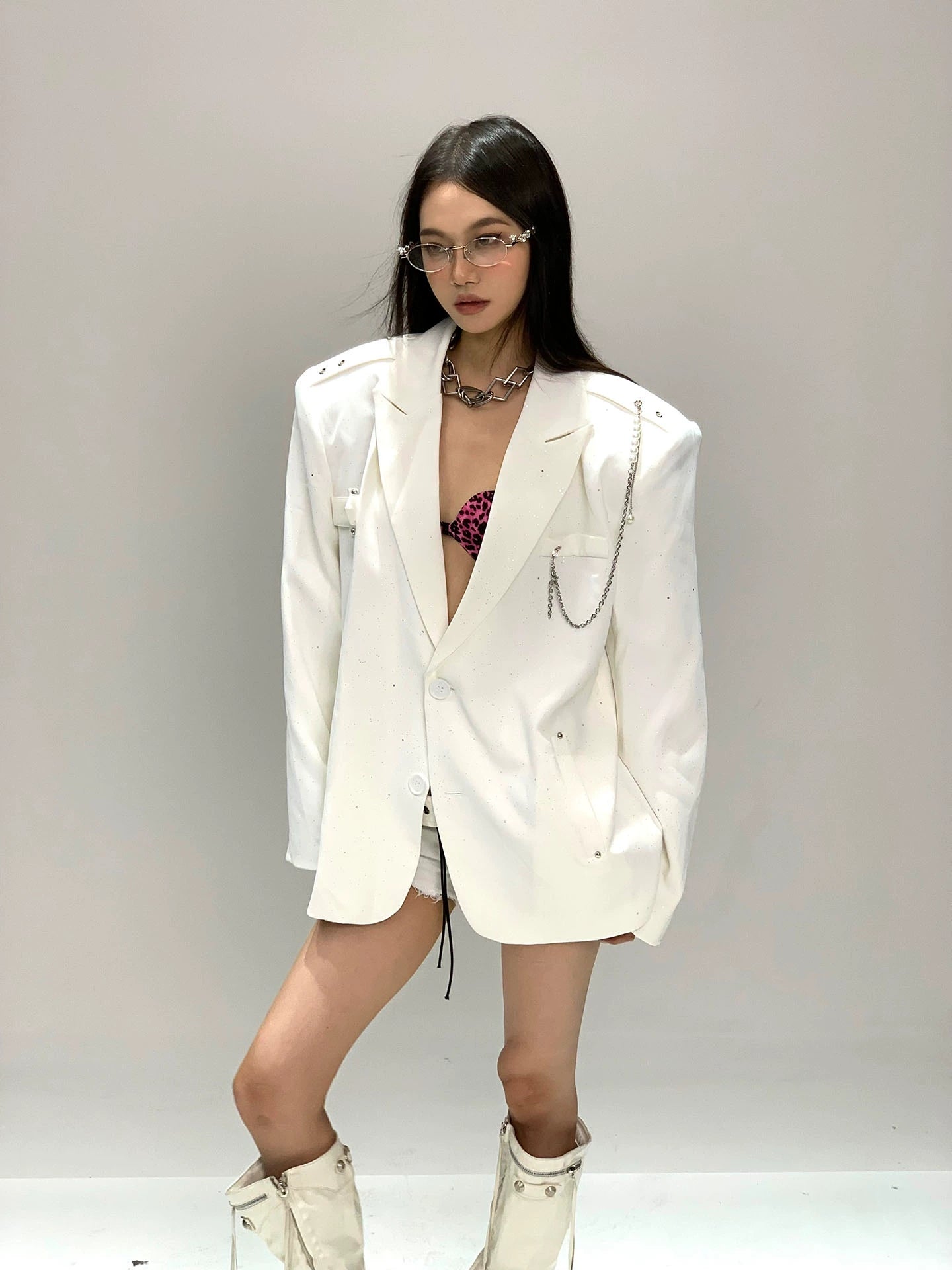 【25s Sep.】Light Luxury Starry Sky Glitter Suit Jacket