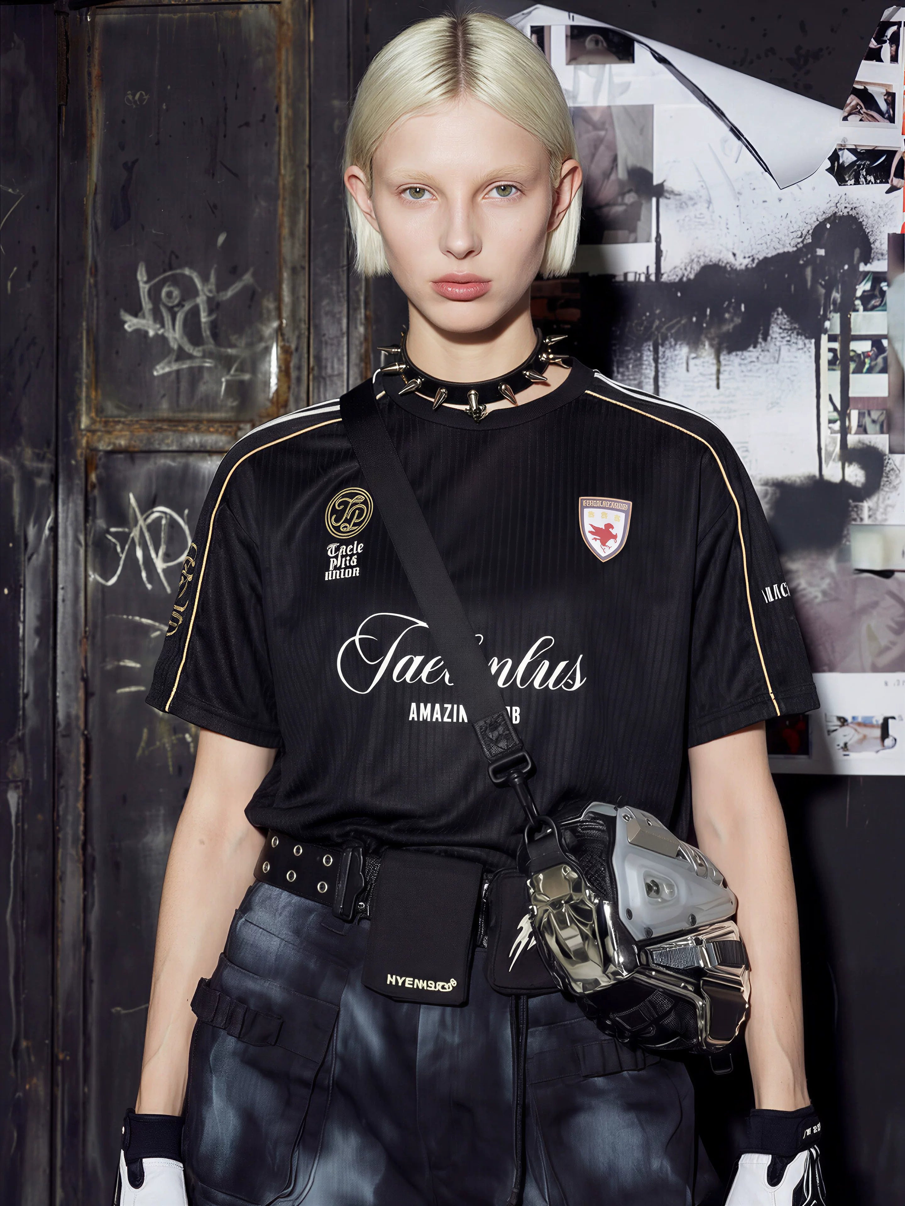 Black Minimal Jersey Tee