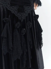 【25s Jul.】Gothic Velvet Fishtail Skirt