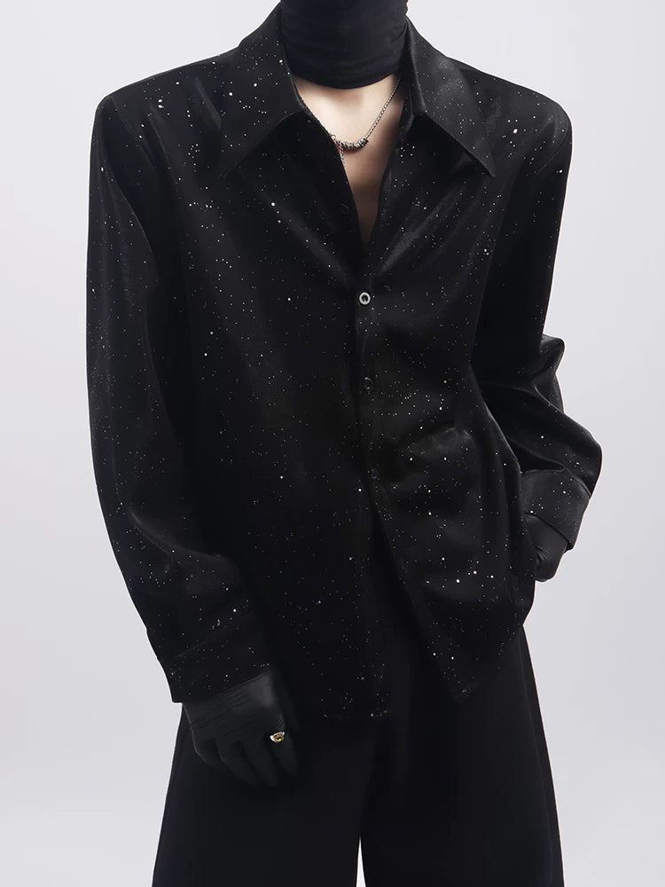 【26s May.】Sequin Detail Relaxed Shirt Jacket