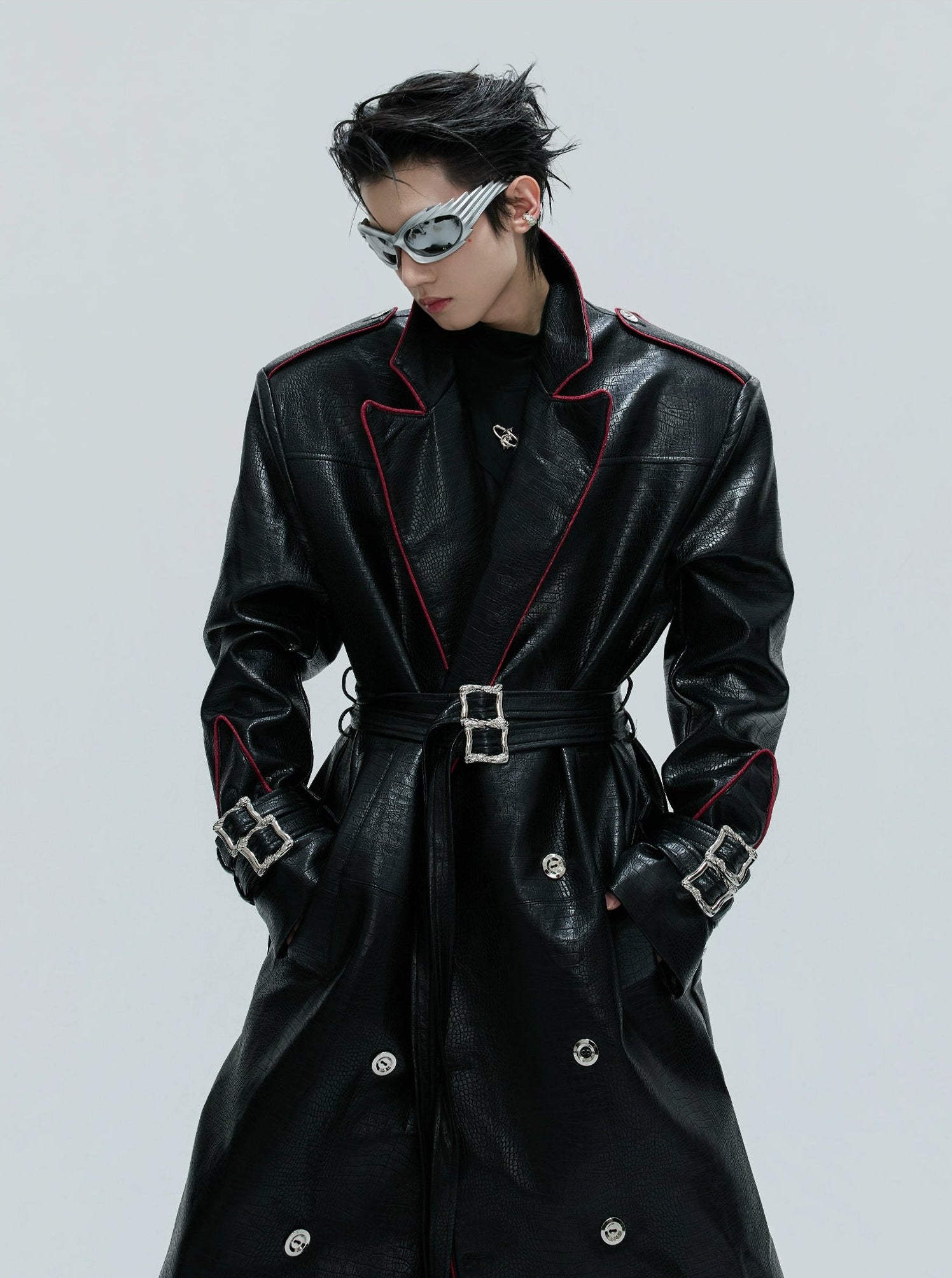 【25s Nov.】Heavy Deconstructed Crocodile Leather Coat