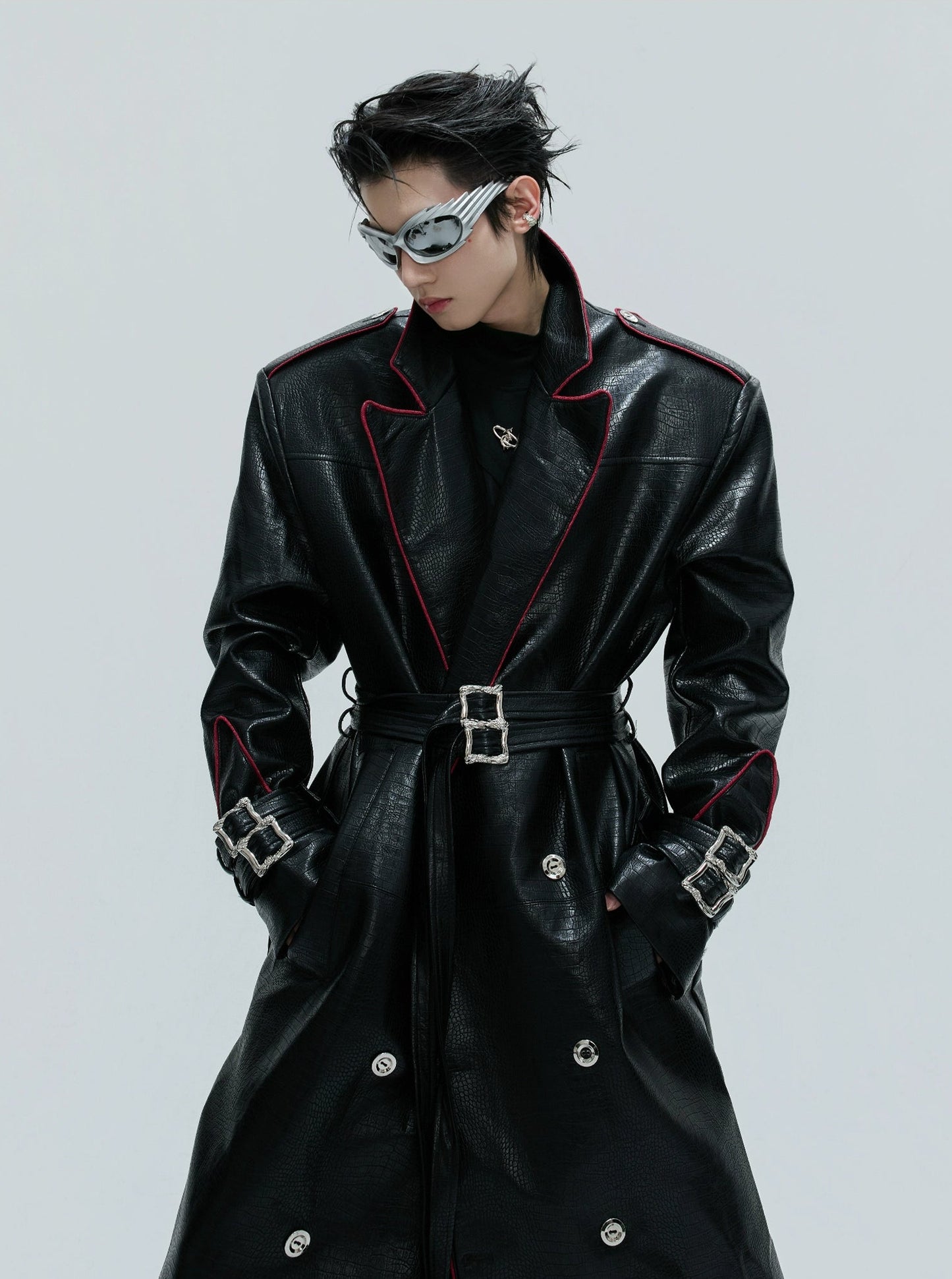 【25s Nov.】Heavy Deconstructed Crocodile Leather Coat