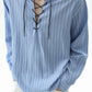【25s Sep.】Cleanfit Drawstring Striped Shirt