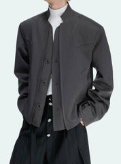 Deconstructed Layered Cropped Blazer