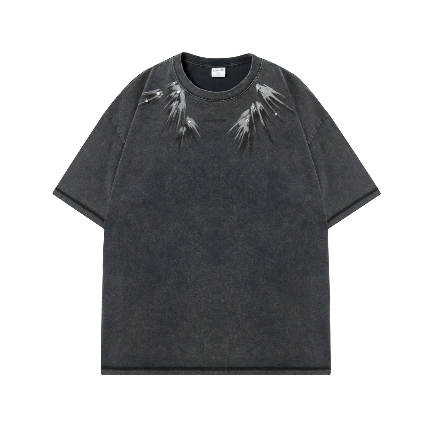 【25s Aug.】Vintage Printed Rhinestone Short Sleeve T-Shirt